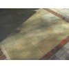 yellow limestone paving