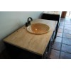 Beige Traverine Round Sink