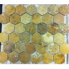 Hexagon Gold Mosaics Honed