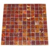 1 in. x 1 in. Red Onyx Mosaics