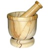 Teakwood Marble Mortar&Pestle