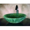 Round Green Onyx Vessel Sink