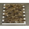 1x2 Dark Emperador Mosaics