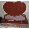 India Red Heart Shaped Granite Headstone