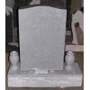Upright Cemetery Headstone with Two Vases