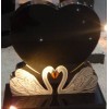 Heart Shaped Black Headstone