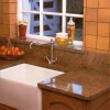 Red India Coutertop with Belfast Sink