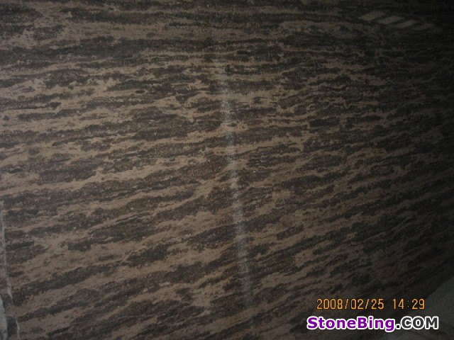Brown Wave Marble Slab