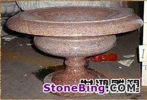 Red Granite Flower Pot