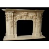 Yellow Marble Fireplace Mantel