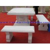 Ziarat White Marble Benches & Table