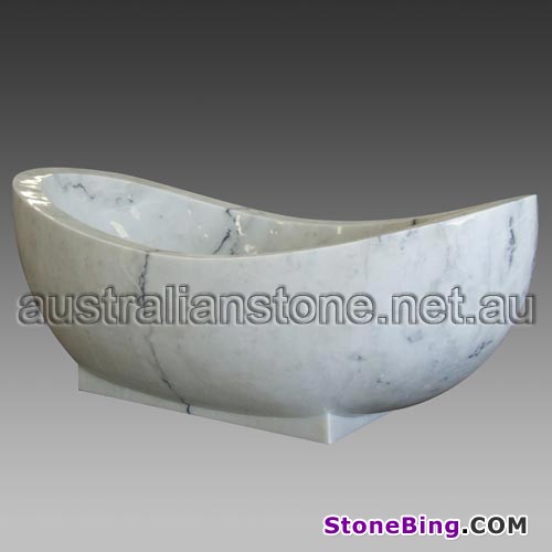 Moon White Marble Bathtub 84