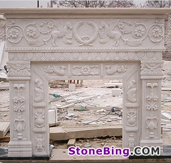 White Marble Fireplace FP-02-SP-003