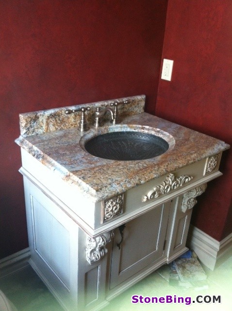 Coral Reef Granite Vanity Top