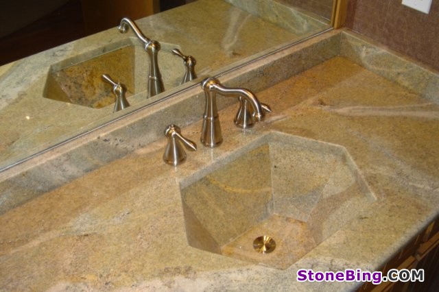 Dune Granite Vanity with Hexagon Bowl