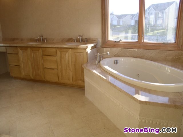 Daino Reale Marble Bathtub and Vanity