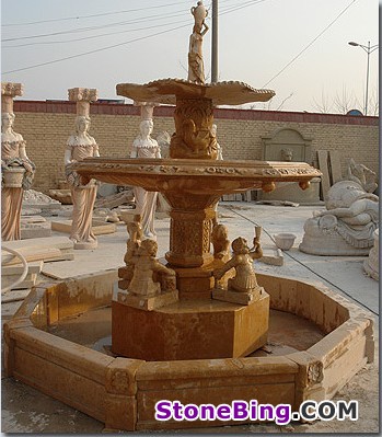 Golden Yellow Marble Fountain