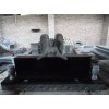Black granite tombstone
