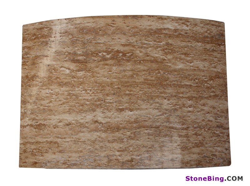 Beige Travertine Arc Plate