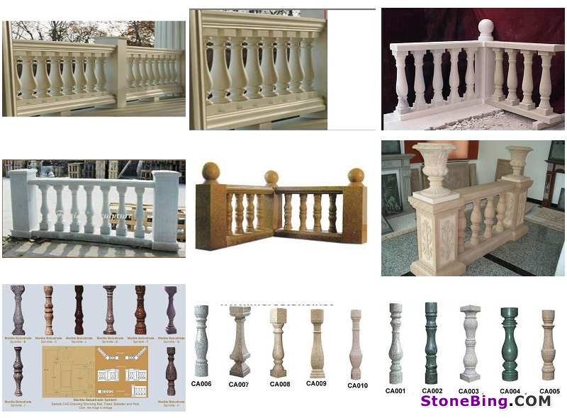 Column, balustrade and railing