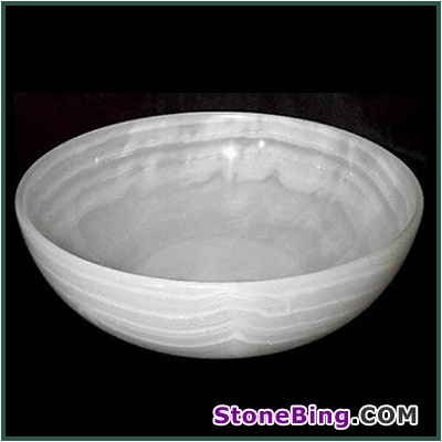 White Onyx Bowl