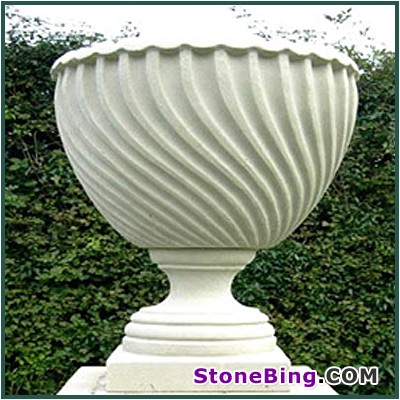 White Marble Flower Pot