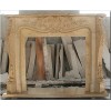 Golden Flaring Marble Fireplace