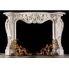 white marble fireplace