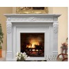 white fireplace