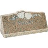 Pink Granite Slant Monument S106