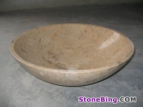 Yellow Round Marble Basin 6