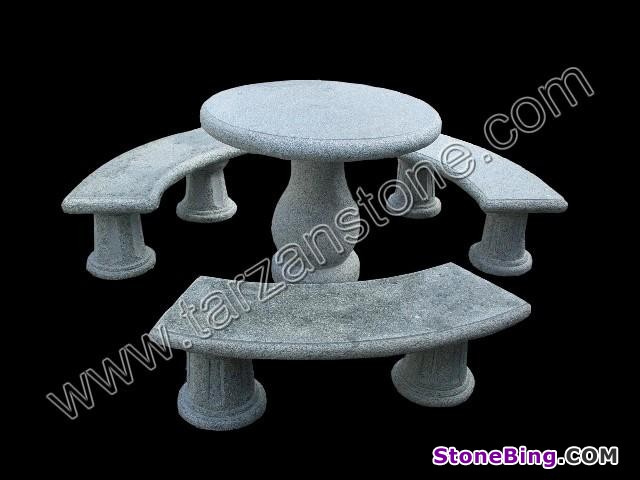 Granite Table & Bench TSD037