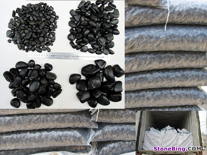 Polished Black Pebbles