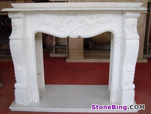 White Marble Fireplace BL-06