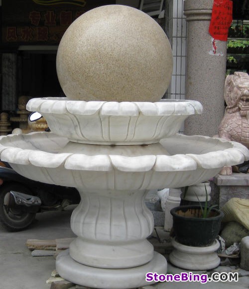 Marble Fountain with Granite Ball
