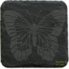 Black Slate Etch Coaster