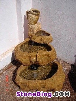 Teak Sandstone Fountain