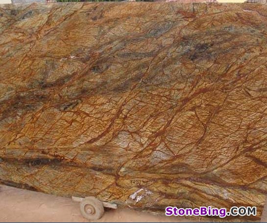 Rain Forest Red Marble Slab