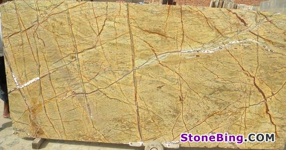 Rain Forest Gold Marble Slab