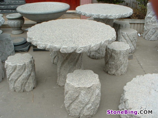 Stone Table and Chairs 12