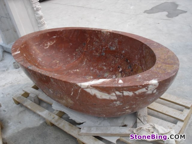 Red Marble Bathtub KBBT-056