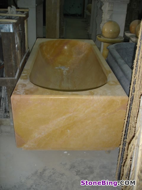 Yellow Marble Bathtub KBBT-058