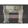 White Marble Flower Fireplace 01