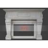 Cream Marfil Flower Fireplace 20