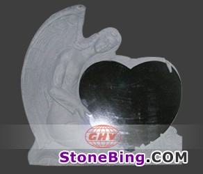 Granite Monument with Angel Carving 03 