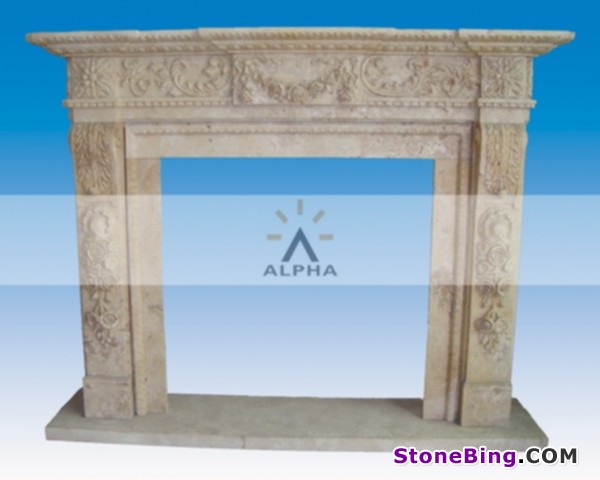 Beige Marble Fireplace SF-020