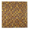 Brown Travertine & Glass Mosaic Tile