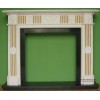 White & Yellow Marble Fireplace
