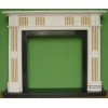 White & Yellow Marble Fireplace