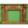 Dark Yellow Marble Fireplace